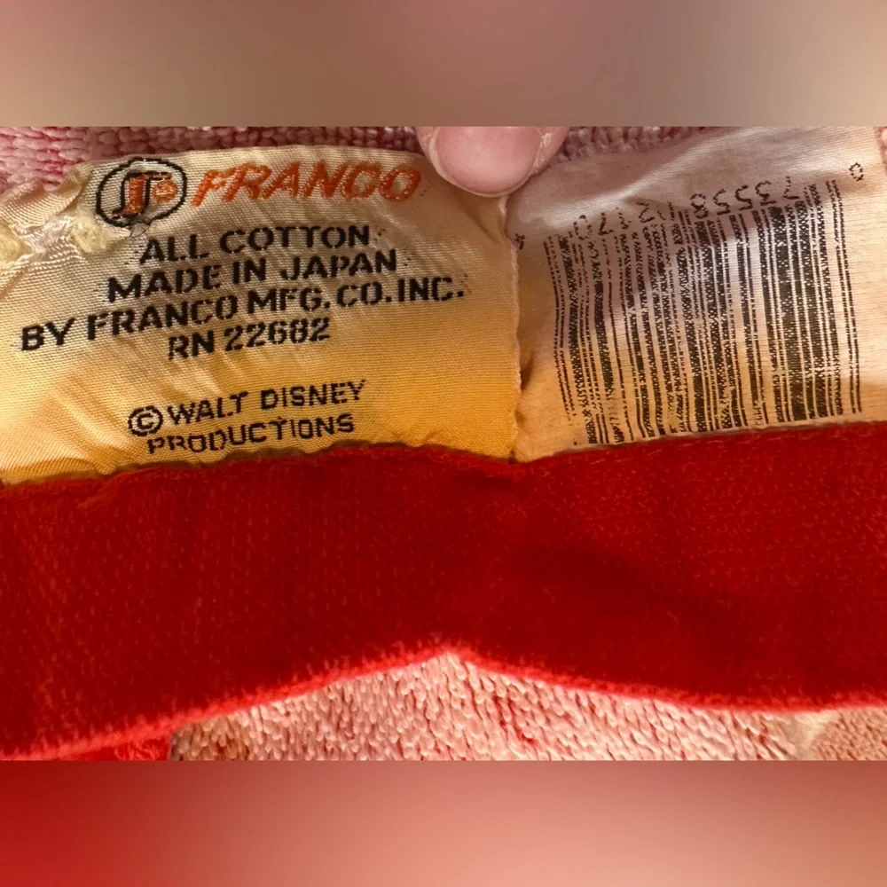VTG Totally Minnie 80s Beach Towel Franco MFG for Walt‎ Disney Productions